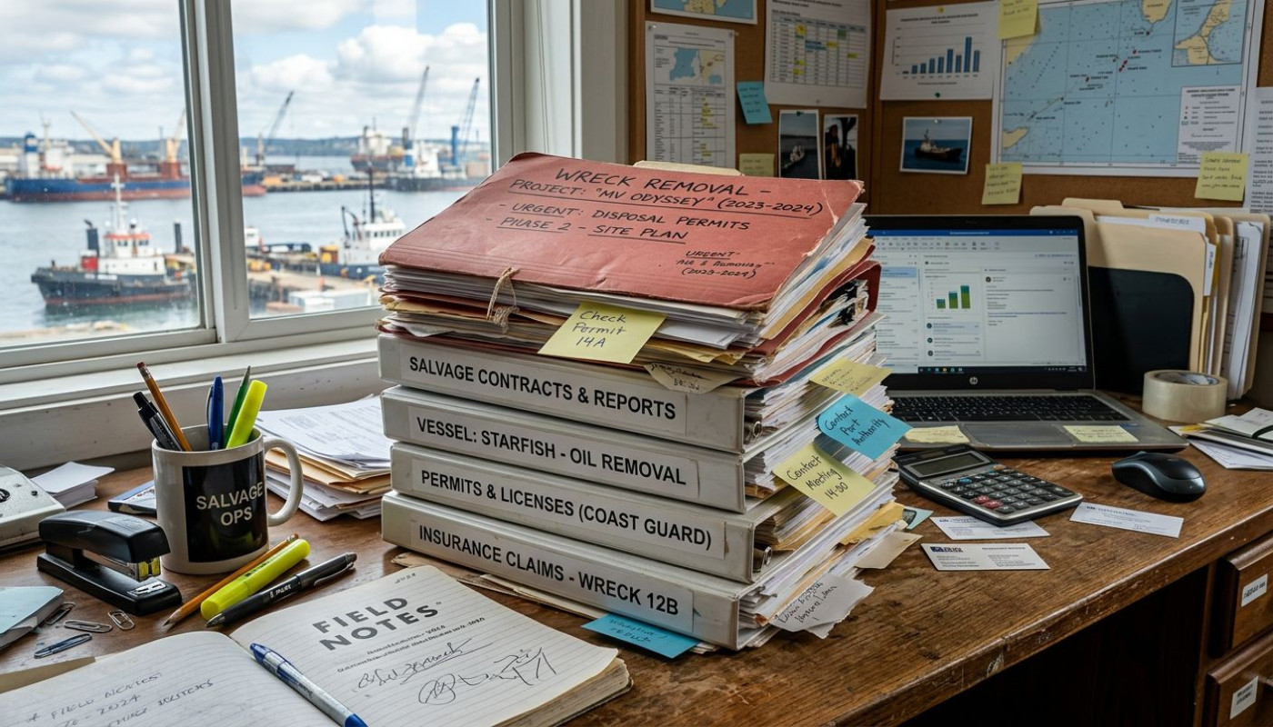 Documents essentiels pour la procédure d'enlèvement d'épave